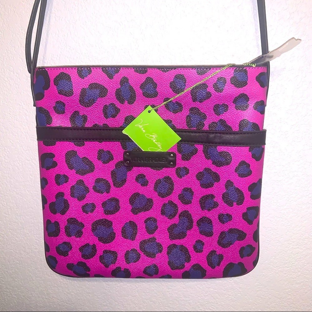 Vera Bradley crossbody purple cheetah NWT